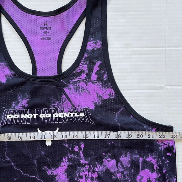 Under Armour PROJECT ROCK Mens XL Tank Top Dwayne Johnson Mesh Summer Beach - Picture 6 of 8